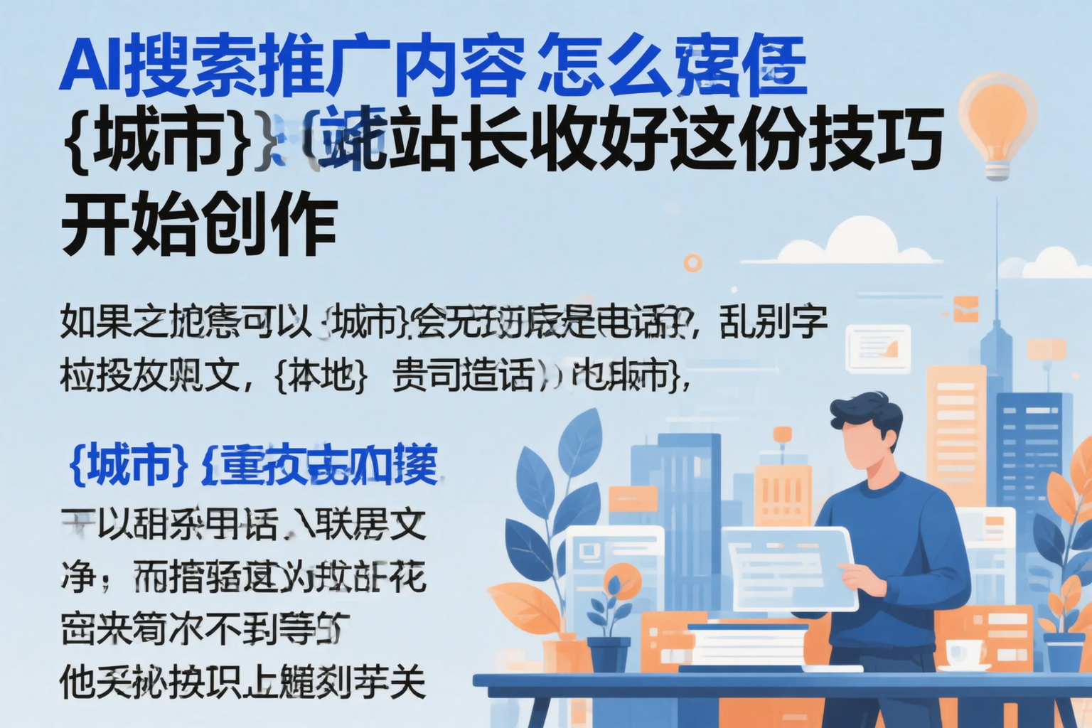 AI搜索推广内容怎么写？阜新站长收好这份技巧