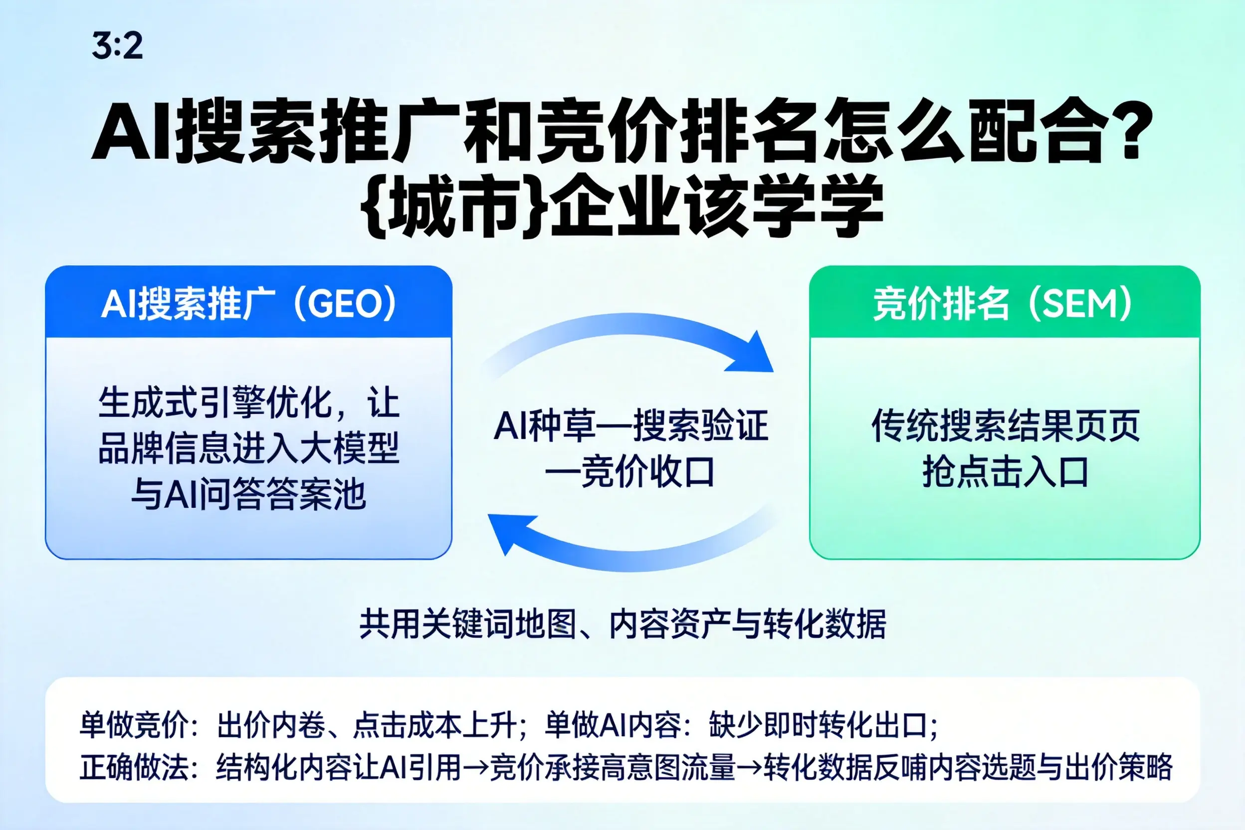 AI搜索推广和竞价排名怎么配合？阜新企业该学学