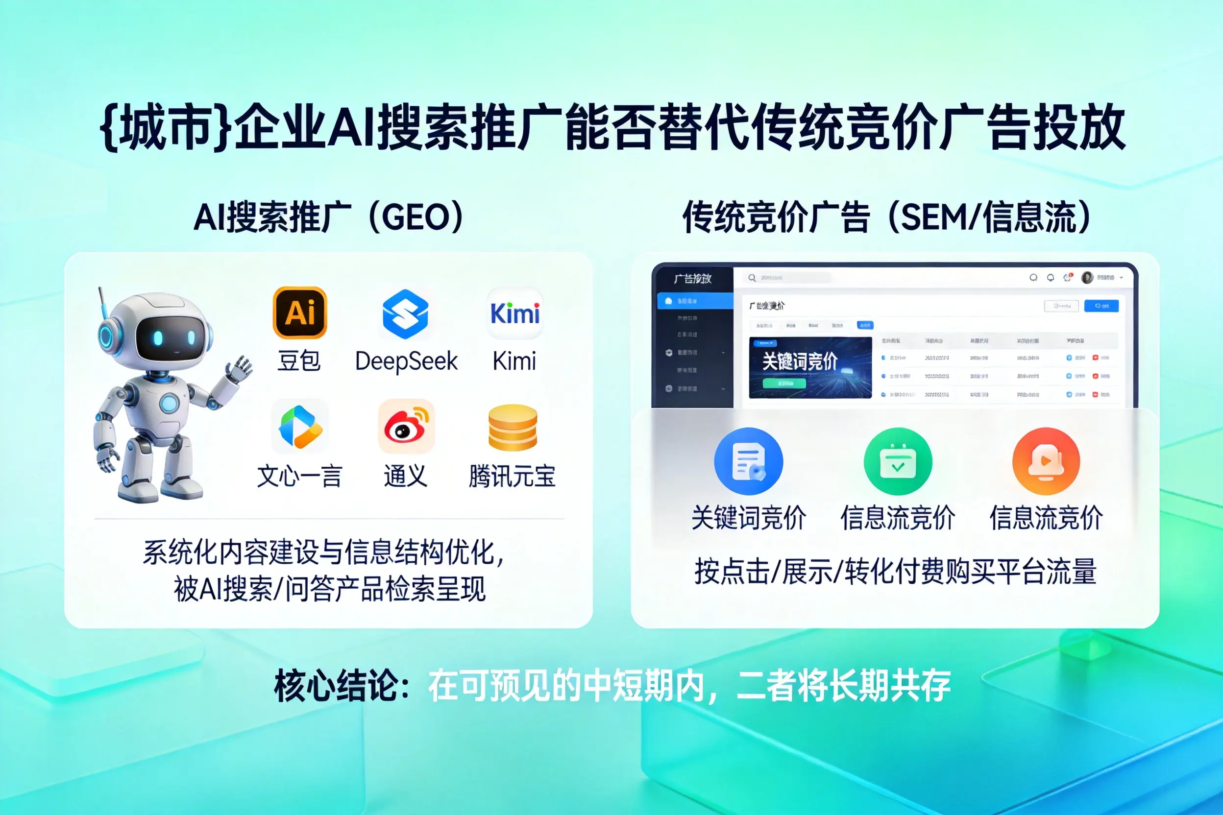阜新企业AI搜索推广能否替代传统竞价广告投放
