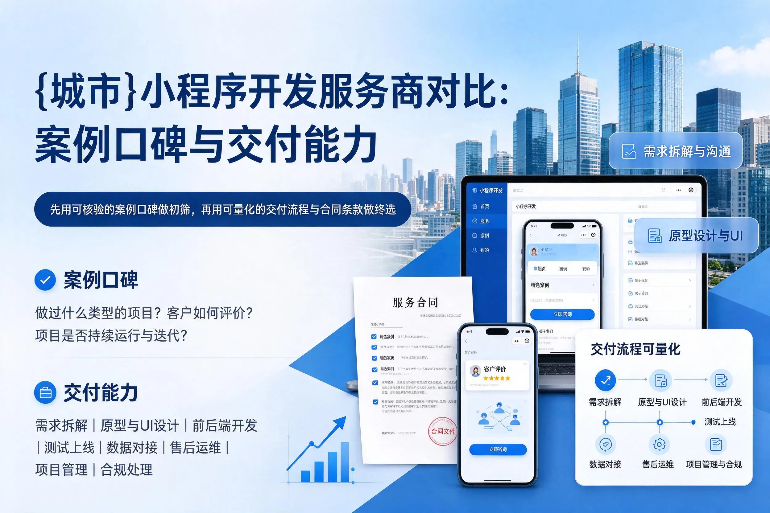 阜新小程序开发服务商对比：案例口碑与交付能力