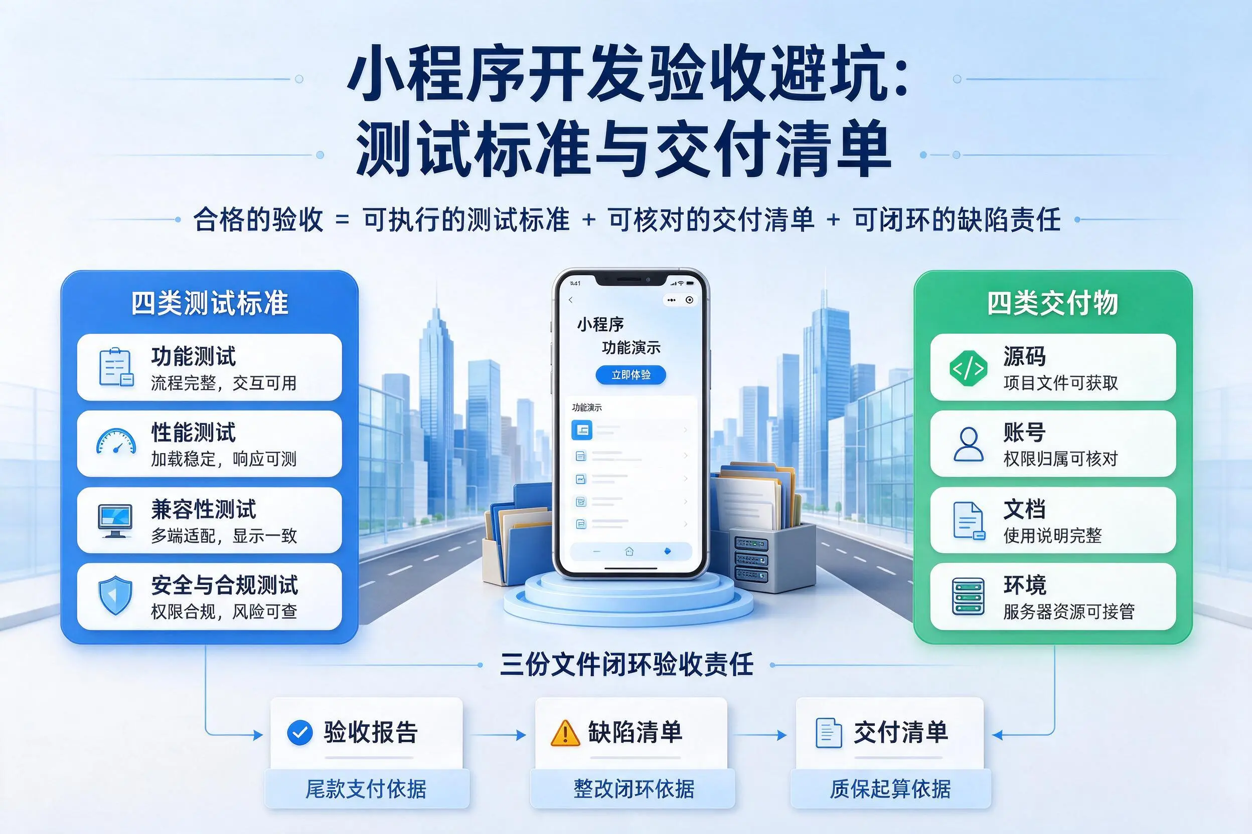 阜新小程序开发验收避坑：测试标准与交付清单