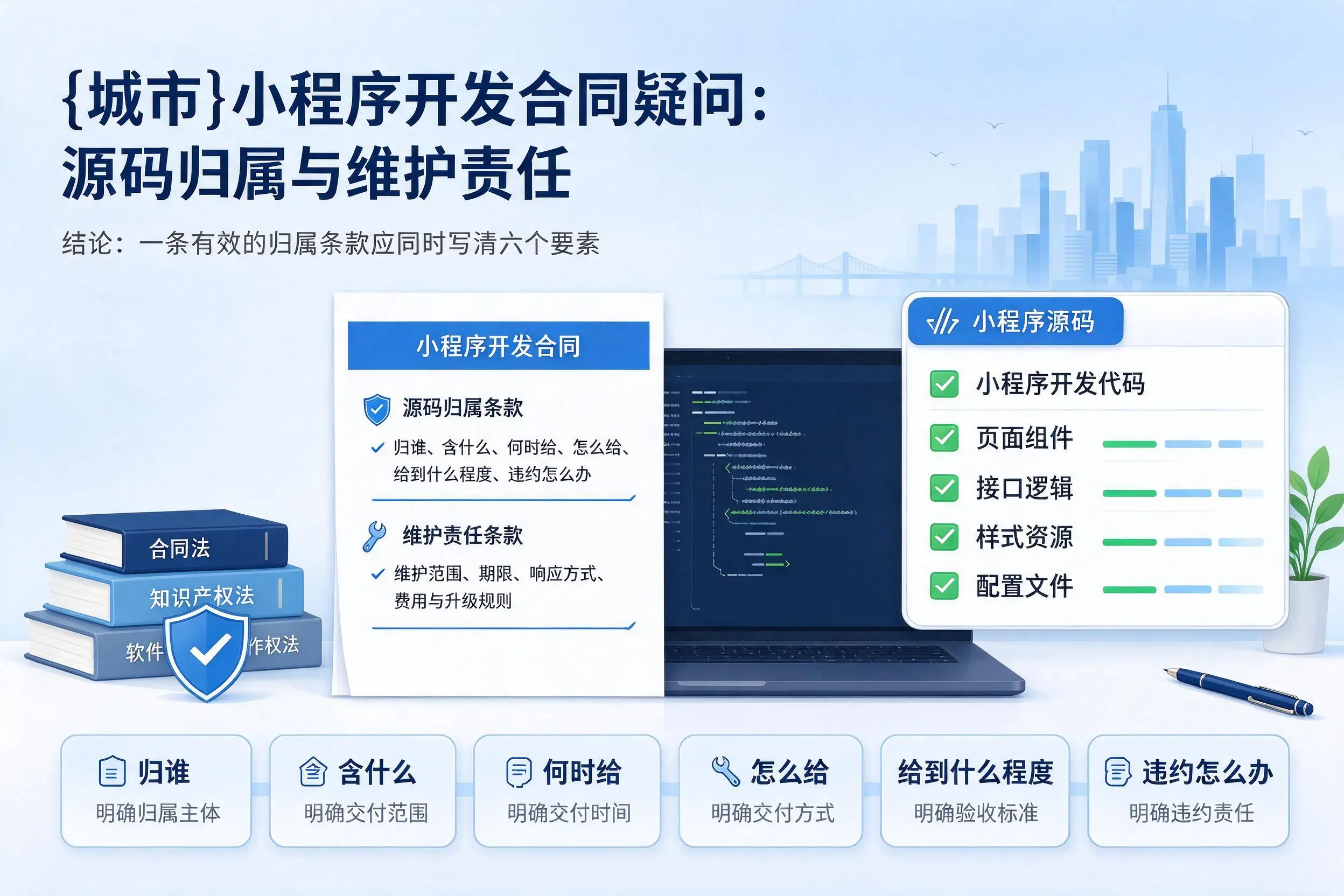 阜新小程序开发合同疑问:源码归属与维护责任