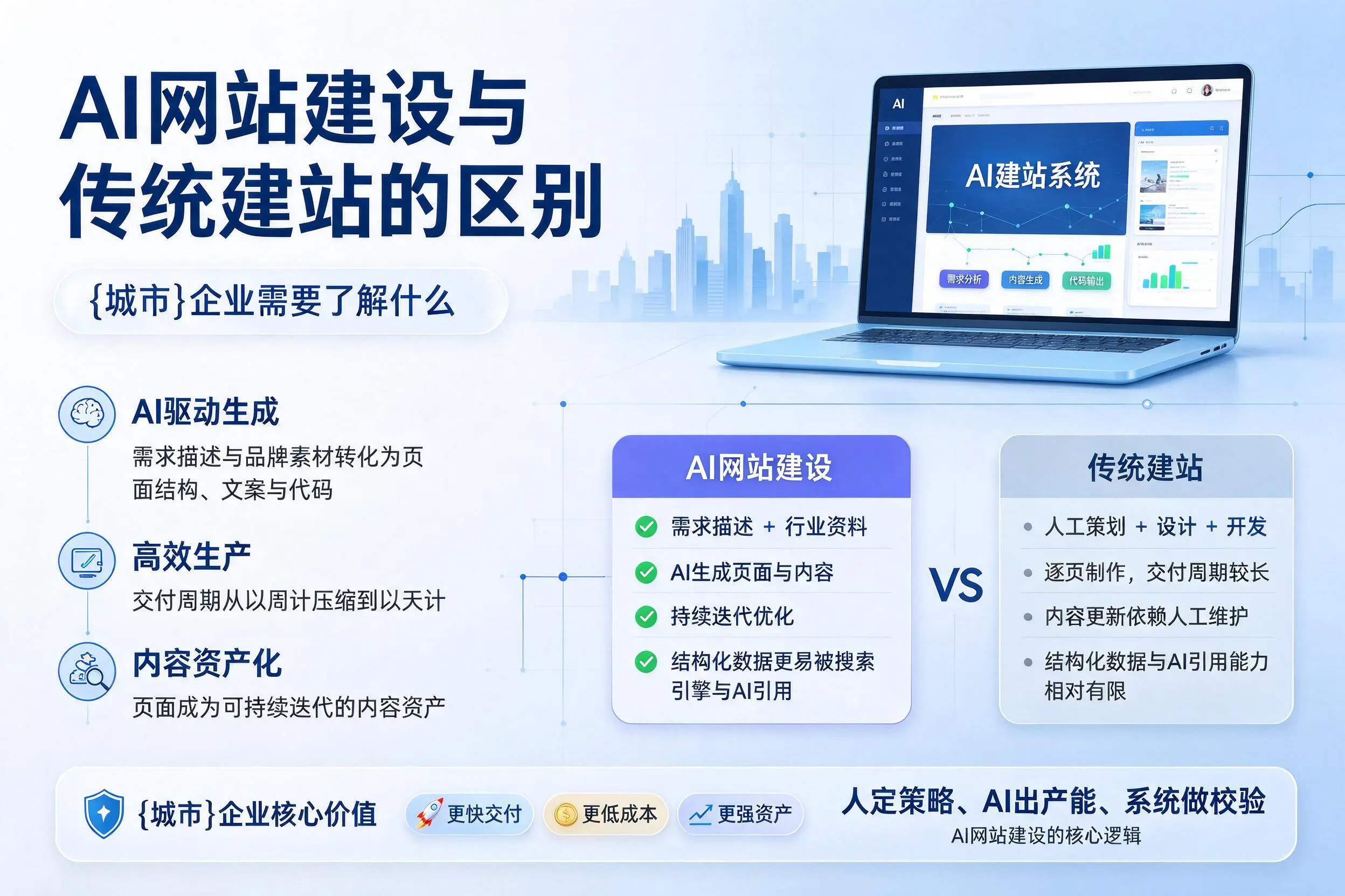 AI网站建设与传统建站的区别,阜新企业需要了解什么