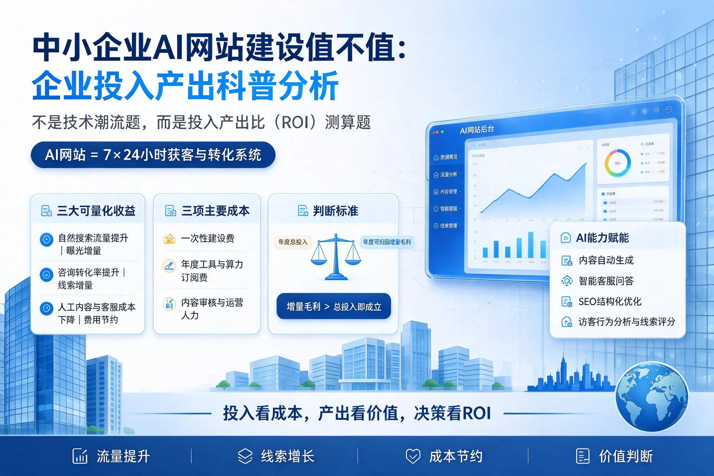 中小企业AI网站建设值不值:阜新企业投入产出科普分析