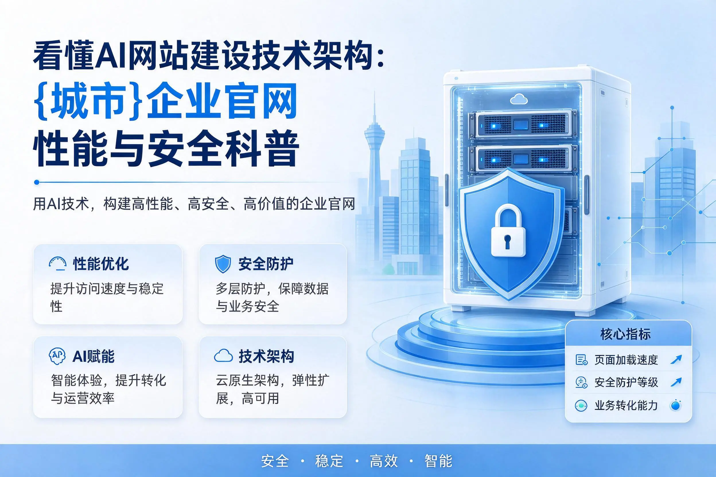 看懂AI网站建设技术架构:阜新企业官网性能与安全科普