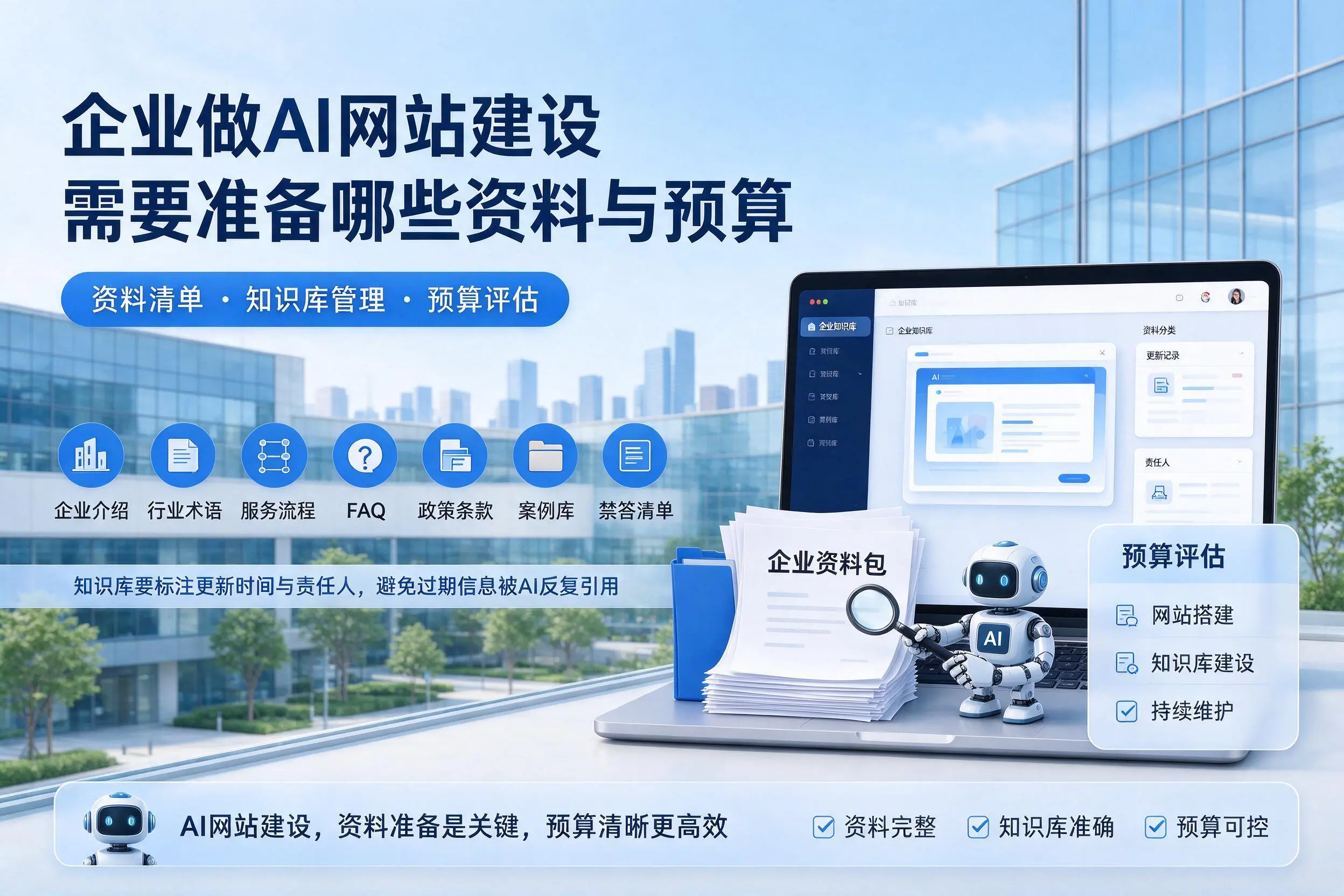 阜新企业做AI网站建设需要准备哪些资料与预算