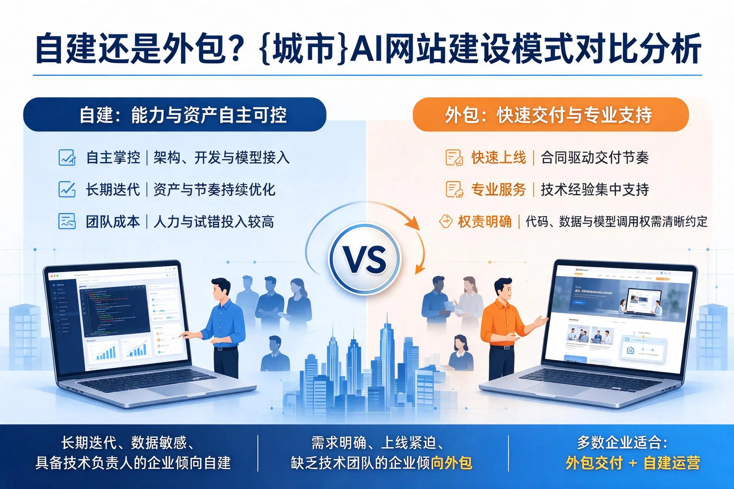 自建还是外包？阜新AI网站建设模式对比分析
