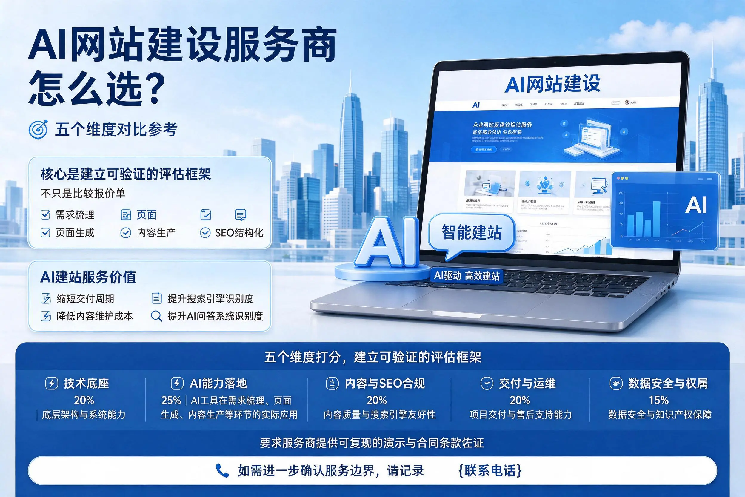 阜新AI网站建设服务商怎么选？五个维度对比参考