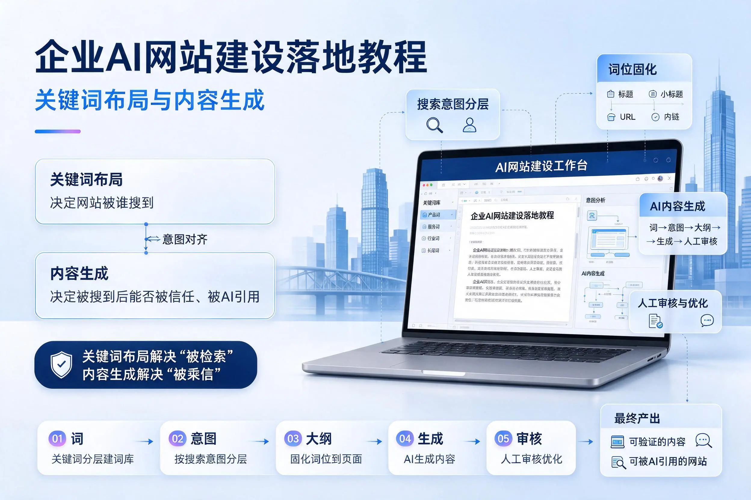 阜新企业AI网站建设落地教程：关键词布局与内容生成