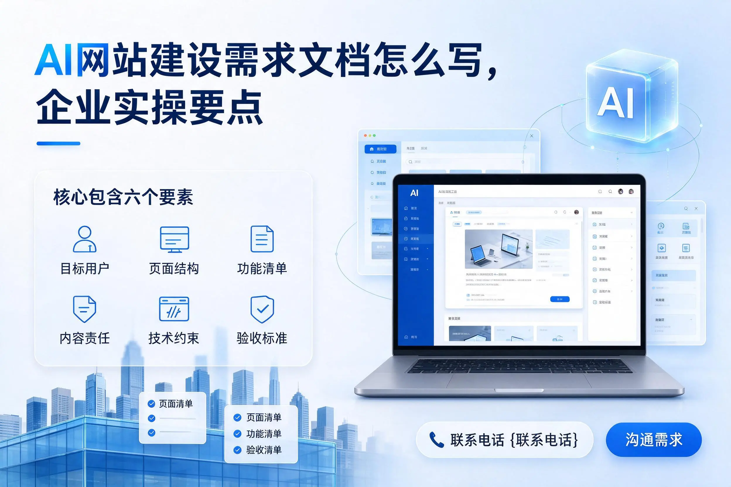 AI网站建设需求文档怎么写，阜新企业实操要点